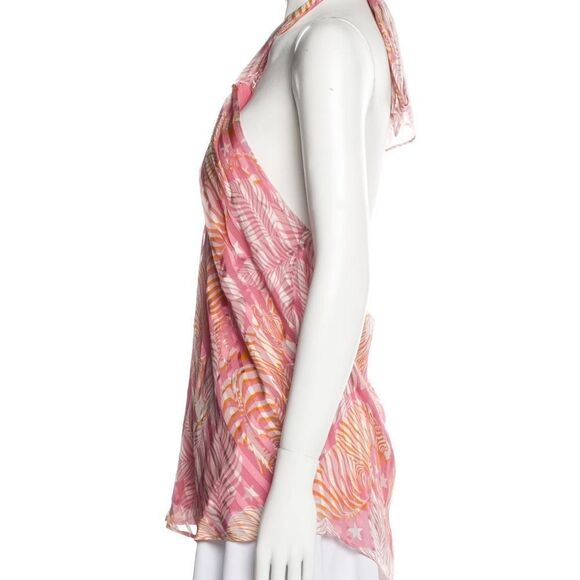 Ramy Brook Silk Zeebra Fern Halter Neck Top XS - Picture 3 of 12